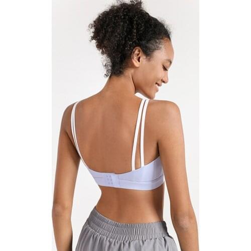 Women Sexy Sports Bra Adjustable Back Buckle Bra Women Fixed chest pad Running Gather Quick-Drying Yoga Fitness Bra Vest
