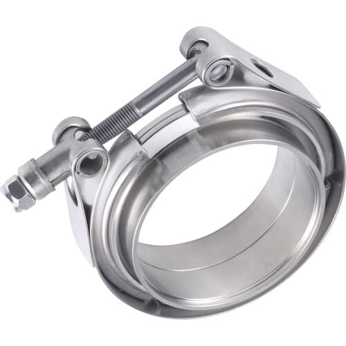 1.5/1.75/2/3.5/4/5/6 inch V-Band Clamp Stainless Steel Exhaust Downpipe Clamp Flat Flange Assembly