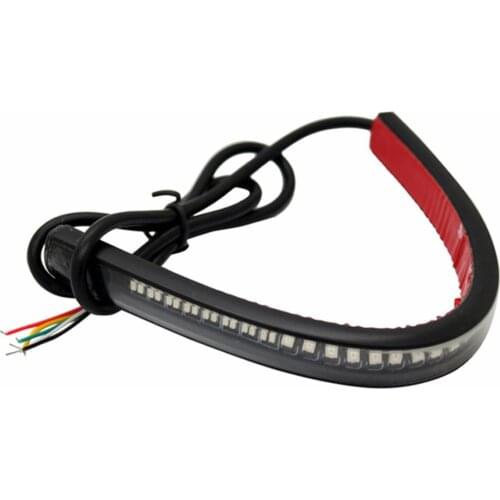 1Pc Universal LED Motorcycle Turn Signal Light & DRL Amber White Moto Flasher Ring Fork Strip Lamp Flashing blinker 12V hot sale