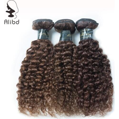 10A Grade Mongolian Kinky Curly Virgin Hair 3Bundles Yellow Human Hair Weaves Double Weft 12-26 inches Alibd Hair