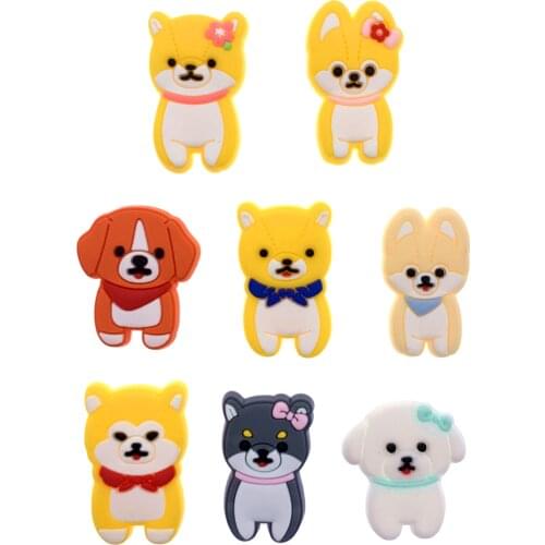 10PCS New Arrival Animal Dogs Icon PVC Flat Back Accessories Lovely Crafts For DIY Scrapbook Jewelry Phone Case Kids Gifts