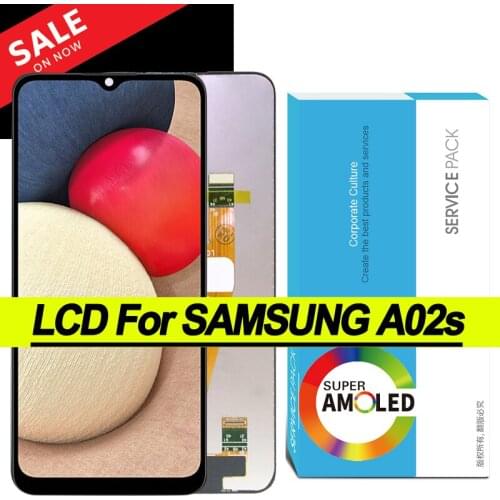 100% Original 6.5'' AMOLED Display for Samsung Galaxy A02s A025M A025F/DS A025G/DS A025M Full LCD Touch Screen Repair Parts