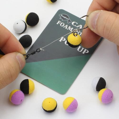 15PCS Carp Fishing Boilies Artificial Lure EVA Foam Pop Up Boilies Carp Fishing Bait Floating Ball Hair Rig Bait Fishing Feeders