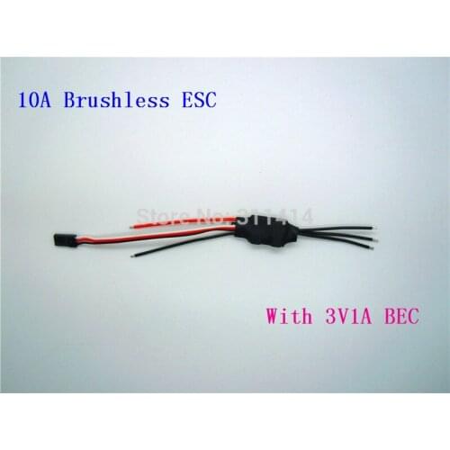 2pcs/lot Professional Brushless Motor 10A ESC 1A BEC 2-3S for RC Airplane Aircraft + Free Shipping Brand New Factory Price