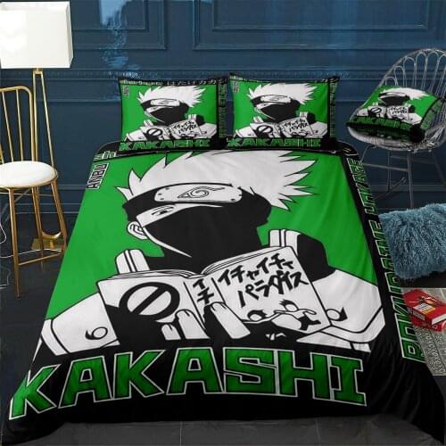Hatake Kakashi Duvet Cover Comfortable Quilt Home Decora Design Universal Bedding Set Bedclothes+Pillowcase 3pcs