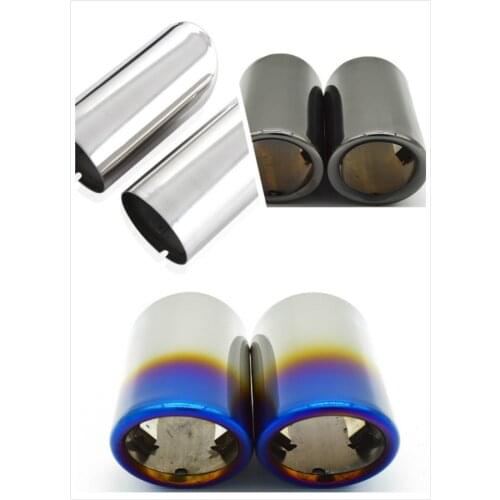 Atreus 2pcs Car Exhaust Tip Muffler Pipe Cover For Audi A4 B8 A3 A1 Q5 Auto Accessories For VW Tiguan Volkswagen Passat B7 CC