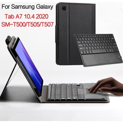 Case For Samsung Galaxy Tab A7 10.4" SM-T500 SM-T505 Tablet Protective Bluetooth Keyboard Protector Cover PU Leather Case Mouse