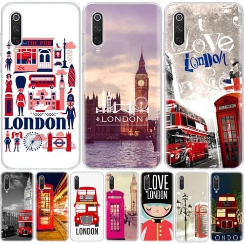 London big ben Bus Phone Case For Xiaomi Mi 11 9 8 A3 A2 A1 CC9 E 9T 10T Note 10 Lite F2 Pro F3 X3 6X 5X F1 Coque Cover