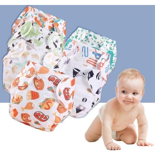 Baby Cloth Diaper Washable Newborn Cotton Training Pants Reusable Waterproof Adjustable Cloth Diapers Nappy 0-18 Months