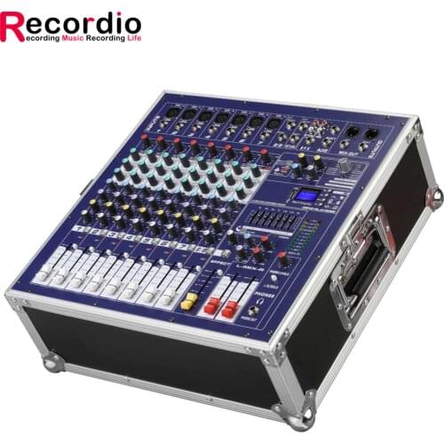 GAX-960E DJ Mixer 8 Channel USB Blueteeth Mixing Console High Power Audio Stage Equipment 48V Phantom Power DSP Digital Effects