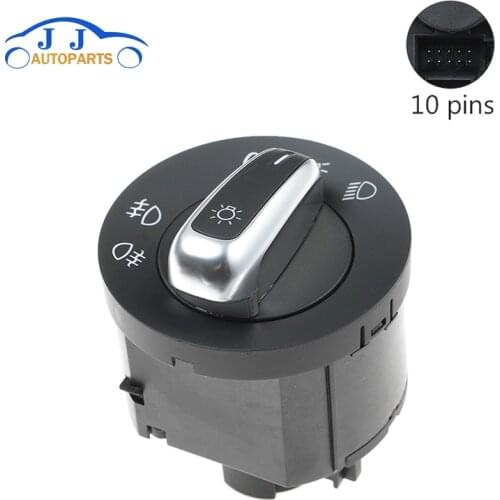 For V W Golf 5 6 Jetta 5 Passat B6 Touran Tiguan Caddy Chrome Headlight Switch 5ND 941 431 A 5ND 941 431A 5ND941431A 3C8941431C