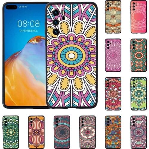 Fashion Phone Case for Huawei P20 / P20 Pro / P20 Plus/P30 /P30 Pro / P30 Plus/ P40 /P40 Pro Mandala Pattern Silicone Cover Case