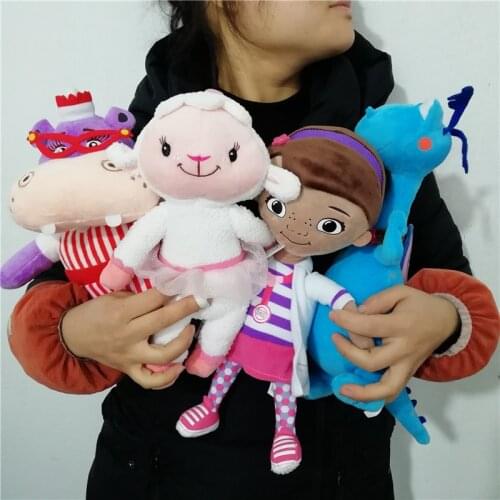 4pcs Doc Doctor Girl plush toy set Dottie Hippo Lambie sheep dragon plush animal doll