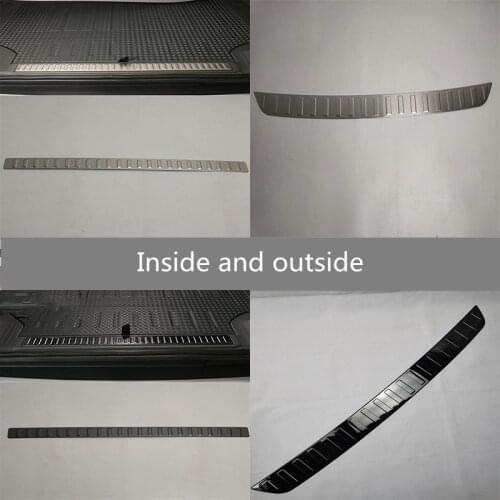 For Land Rover Defender 110 2020 2021 2022 stainless steel Rear Bumper Protector Trunk guard Tread Plate Trim