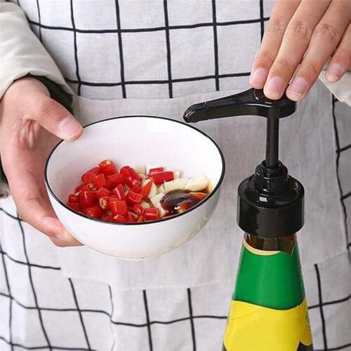 Syrup Bottle Nozzle Pressure Oil Sprayer Household Pump Push-type Hand Press Plastic Pump Kitchen Accessories Supplies U3