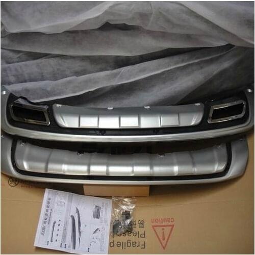 High quality plastic ABS Chrome Front+Rear bumper cover trim For 2010-2014 KIA Sportage 2PCS