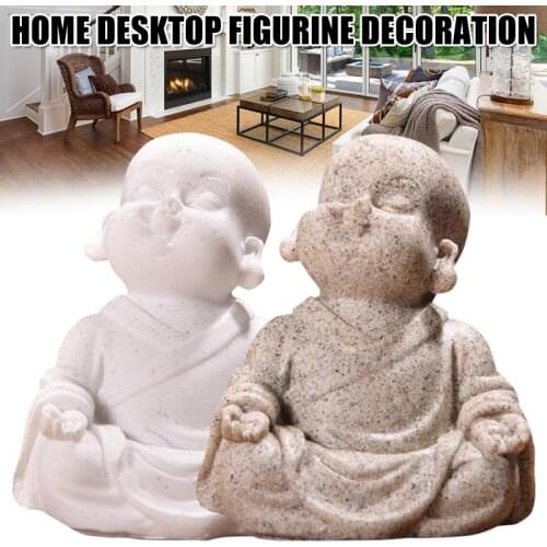 Resin Aquarium Decoration Minimalist Sandstone Buddha Fish Tank Decor Bring Home a Ray of Sunshine XH8Z