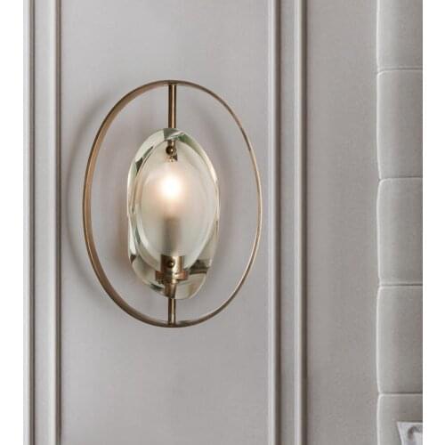 Postmodern hardware sitting room a bed bedroom green glass wall art study example room wall lamp