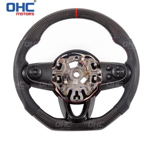 Real Carbon Fiber steering wheel for Mini R59 R60 R61 F55 F56 Cooper Club-man Country-man Road-ster JC-W