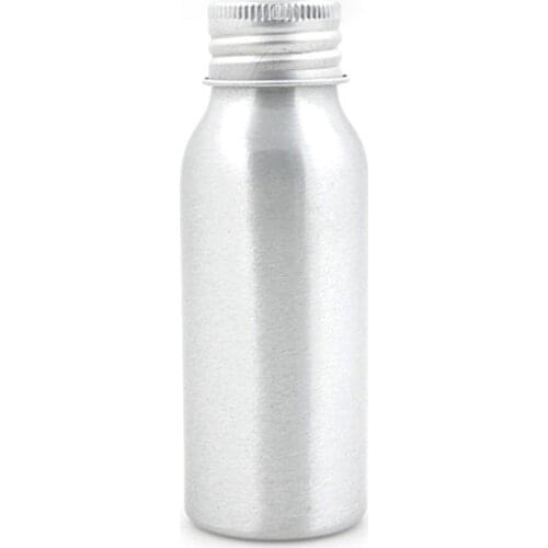 50ml Sliver Metal Bottle With Lined Aluminum Silver/Gold Lid, Empty Aluminum Bottles