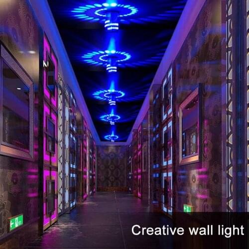 3W Spiral Led Lamp Concealed Corridor KTV Bar Party Spiral Wall Lamp RGB LED Wall Light For Party Bar Home Decoration