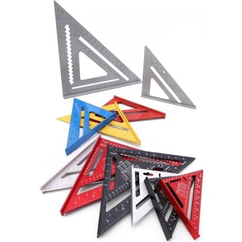 Triangle Ruler 7/12 inch Aluminum Alloy Angle Protractor Speed Square Measuring Ruler For Building Framing Tools Gauges