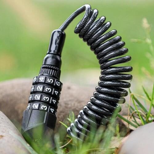 Portable Motorcycle Helmet Lock Anti-theft Password Cable Lock Professional Mountain Bike Riding Safety Lock Durable Bike Lock