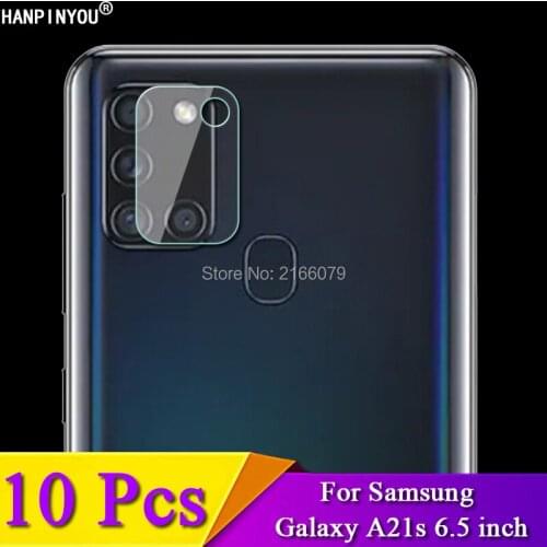 10Pcs For Samsung Galaxy A21s 6.5" Anti-Scratch Clear Rear Camera Lens Protective Protector Cover Soft Tempered Glass Film Guard