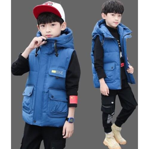 Boys Waistcoat 2020 New Autumn and Winter Clothes Cotton Vest Boys Fashionable Thickened Coat Vest