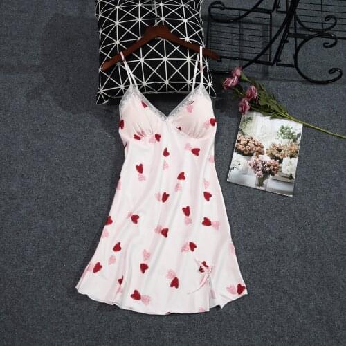 2021 Women Dresses Summer Ladies Lace Sexy Long Dress Silk Sexy Nightgowns Sling Sleepwear Sleep Tops Womens Nightie Home Suit