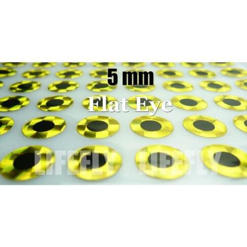 5mm Flat Gold / Wholesale 1200 Flat Holographic Eyes, Fly Tying, Jig Tying, Lure Making, Spinner Baits, 3/16"