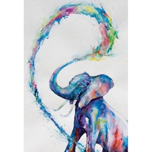 5D DIY Diamond Painting Cross Stitch Diamond mosaic Colorful elephant umbrella diamond Embroidery rhinestones Christmas gift