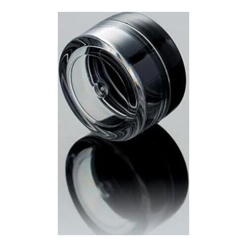 5g Clear Plastic Cosmetic Container Jars With Black Lids Cosmetic Cream Pot Makeup Eye Shadow Nails Powder Jewelry Bottle