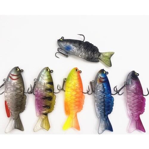 6Pcs*9cm/20g Lead Head Silicone Soft Lure Fishing Jig Wobbler Swimbait Isca Artificial Bait Carp Bass Fish Pesca Tackle