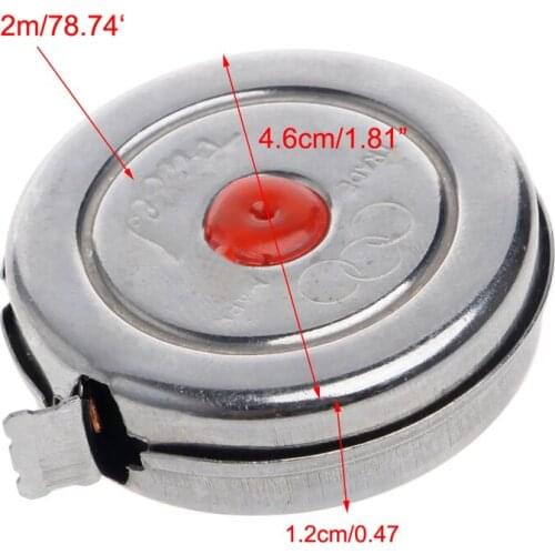 AIMOMETER 2m Mini Office Stainless Steel Woodworking Retractable Tape Measure Metric
