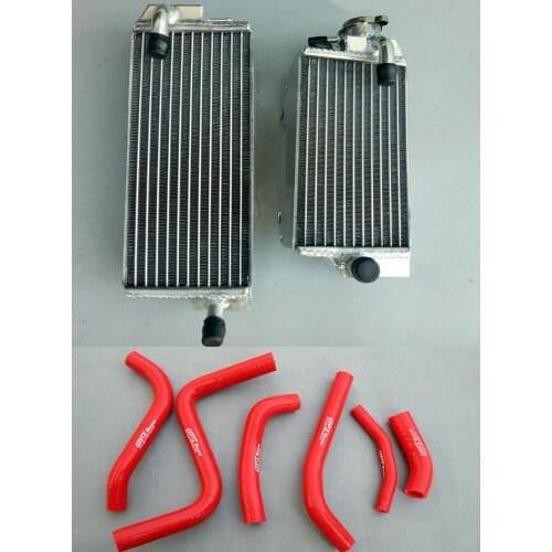 Aluminum Radiator + Silicone Hose For Suzuki RMZ250 RMZ 250 2013-2017 2014 2015 2016 RMZ-250 13 14 15 16 17