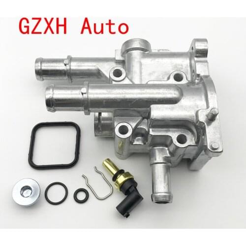 Aluminum Thermostat Housing Cover Engine Cooling Water Sensor For Chevrolet Cruze Opel Zafira Astra Epica 96984103 96817255