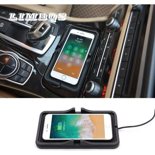 Car wireless fast charger for BMW f10 f11 f30 f32 universal for iphone 11 xr xs 8 dashboard holder mount non-slip silicone stand