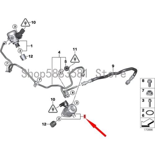 CAR high pressure pump bm wE71 X6 50IX F01 750I E70 X5 M Fuel vacuum pump Brake vacuum booster pump Gasoline pump