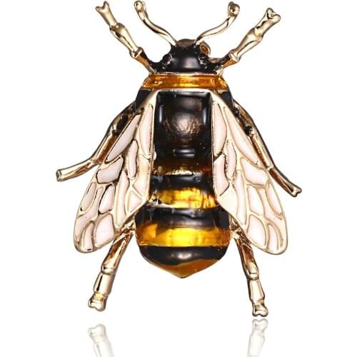 Cute Insect Fly Bee Brooch Kids Girls Clothes Accessories Gold Color Black Yellow Enamel Brooches Birthday Gifts Jewelry