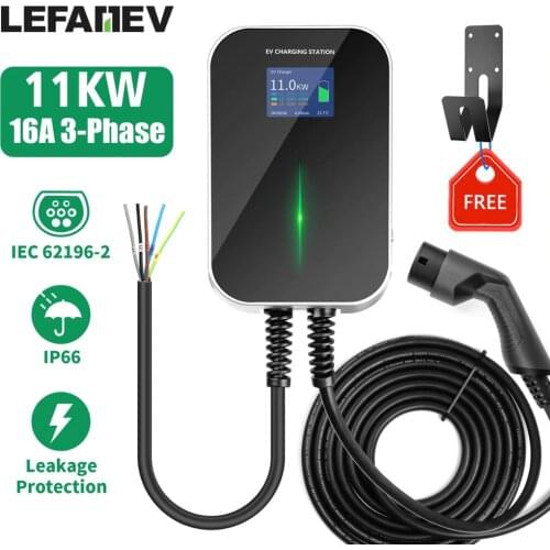 EV Charger 16A 3 Phase Electric Vehicle Charging Station EVSE Wallbox with Type 2 Cable IEC 62196-2 for Audi for Mercedes-Benz