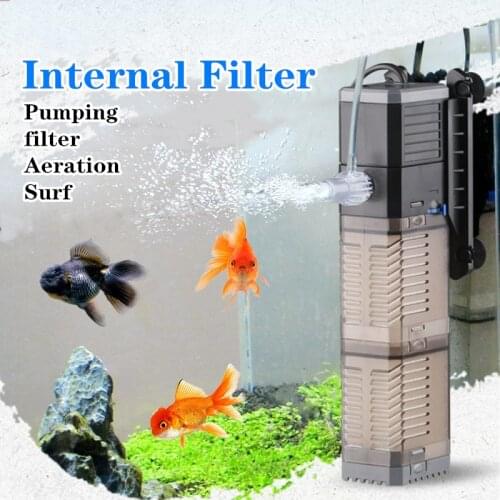 3 in 1 Internal Aquarium Filter Pump Fish Tank Submersible Air Pump Air Oxygen Increase Powerhead Pump