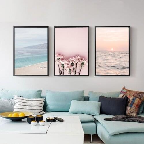 Photography California Art Landscape Posters and Prints Pink Succulent Rose Canvas Painting Sunset Sands Wall Pictures For Home