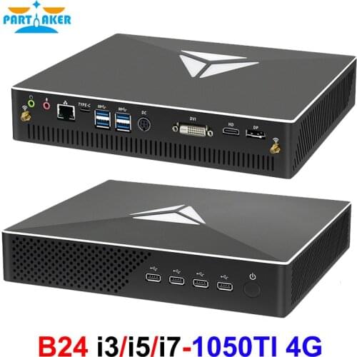 Mini Gaming PC Intel Core i7-9700F i5-9400F i3-9100F GTX1050TI 4GB Win 10 M.2 NVMe SSD Desktop Computer 4K Multi-Display AC WiFi