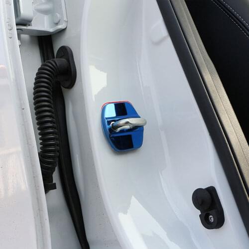 Jameo Auto 4Pcs/Set Stainless Steel Car Interior Door Lock Protection Cover Sticker for Renault Koleos Samsung QM6 2017 2018