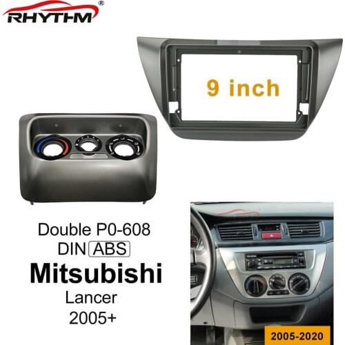 Car Fascia Trim Kit For Mitsubishi Lancer 2005 06 07 08 09 10 11 12+ 2019 Double Din Car Frame Audio Fitting Adaptor Dash Panel