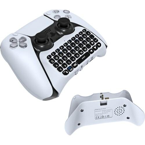 PS5 Keyboard Controller Chat Pad Set Built in Speaker for Sony Playstation 5 Gamepad Wireless Handle Game Accessories