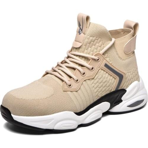 Unisex Work Safety Shoes Men Sneakers Indestructible Boots AIR Mesh Light Non-slip Men Building Steel Toe Designer Shoes