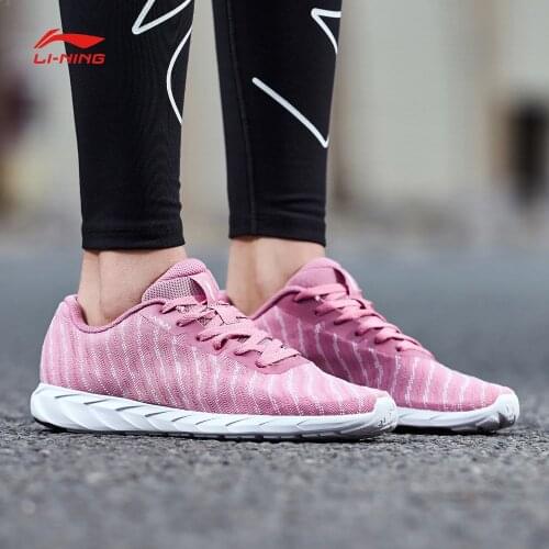 Li-Ning Women BASIC RUNER Running Shoes Mono Yarn LiNing Light Weight Breathable Sports Shoes Fitness Sneakers ARBN008 SAMJ18