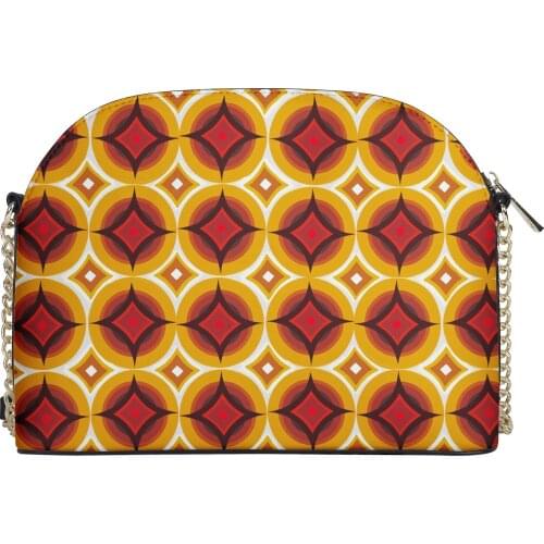 Color Flower Purses Pattern Print Fashionable Golden Chain Design Customized Casual PU Leather Material Shell Bag For Girl